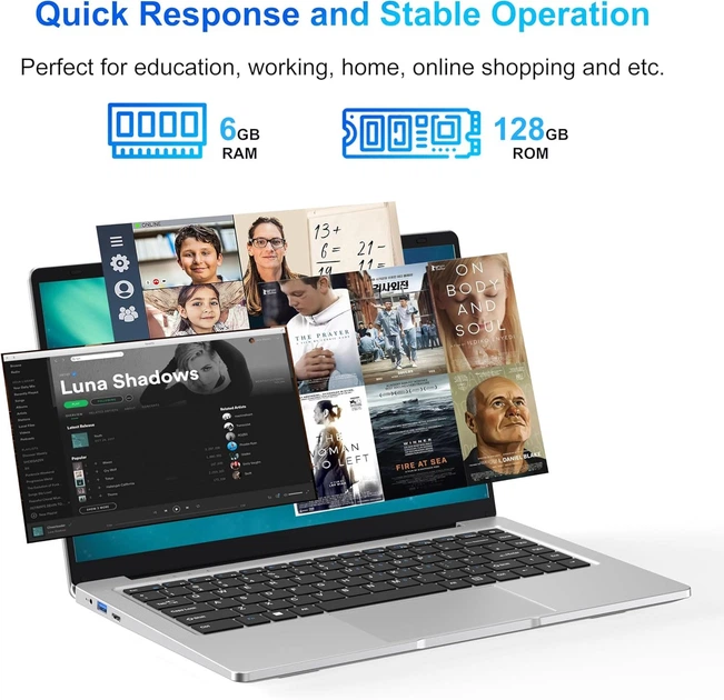 Ноутбук 14.1" Pinstone ANL5 Intel Celeron N4000 RAM 6GB SSD 128GB Win11 (UKR) - изображение 3
