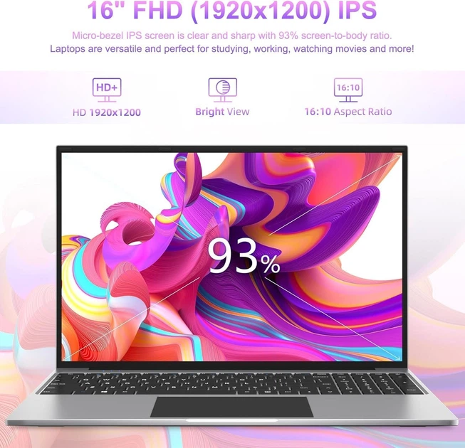 Ноутбук 16'' Jumper S7 MAX 12640 Intel Celeron 5305U RAM 12GB SSD 512GB Windows 11 Алюминиевый корпус - изображение 2