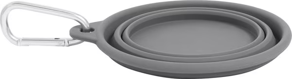 Силиконовая складная дорожная миска Derby Collapsible silicone pet bowl, 400 мл серый - изображение 3