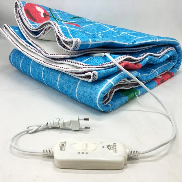 Электропростынь электрическая простынь с подогревом Electric Blanket 170х150см голубая клетка - Фото 7 Электропростынь электрическая простынь с подогревом Electric Blanket 170х150см голубая клетка - изображение 7
