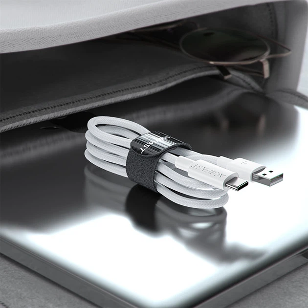 Кабель ACEFAST C18-04 USB-A to USB-C braid charging data cable White (6974316284260) - Фото 6 Кабель ACEFAST C18-04 USB-A to USB-C braid charging data cable White (6974316284260) - изображение 6