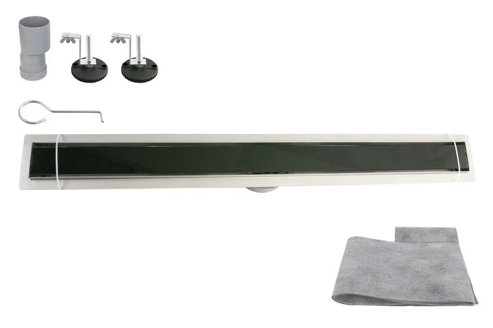Трап душевой OCEAN из нержавеющей стали 70*800мм Glass Black - изображение 2