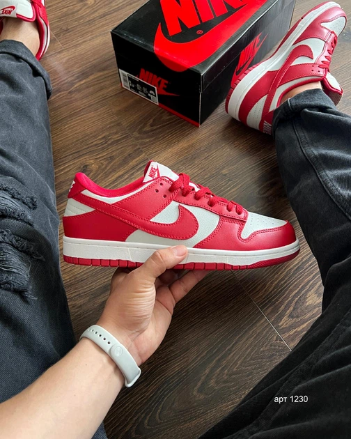 Кросівки чоловічі SB Dunk Low 43 (27.5 см) Red Grey White (арт 1230) - изображение 8