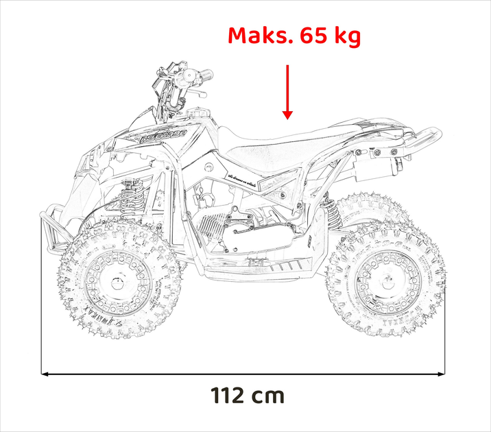 Квадроцикл бензиновий RENEGADE HIPERFECT 49CC Червоний (5903864941562) - зображення 19