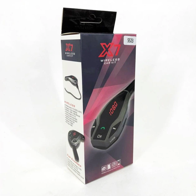 Автомобільний трансмітер FM MOD. X7 BT модулятор Bluetooth Чорний - Фото 6 Автомобільний трансмітер FM MOD. X7 BT модулятор Bluetooth Чорний - изображение 6