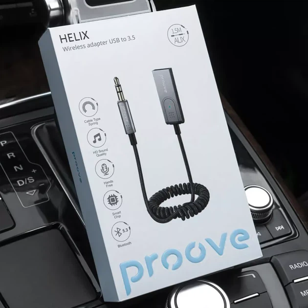 Блютуз Адаптер для Машины Proove Helix AUX USB Ресивер Аудио Адаптер Bluetooth Аукс Юсб для Магнитолы в Автомобиль - изображение 5
