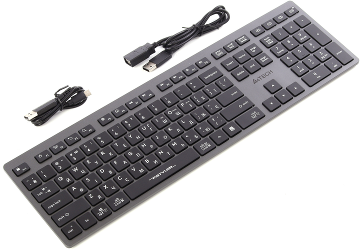 Клавіатура A4Tech FBX50C Wireless/Bluetooth Grey (4711421969697) - зображення 4