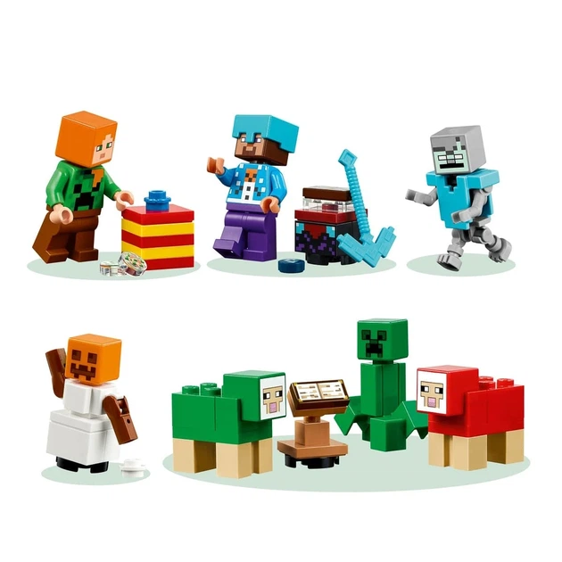 Новогодний адвент календарь Майнкрафт LEGO Minecraft Advent Calendar 2025 (21280) - изображение 5