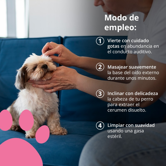 Płyn do czyszczenia uszu dla psów Neovital Neo Dogs Limpiador de oidos 125 ml (8436036592516) - obraz 4