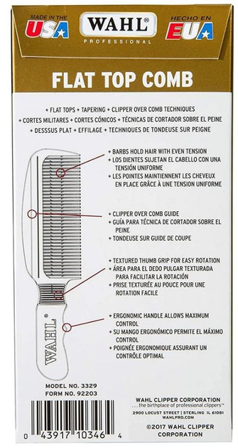 Расческа для стрижки под машинку Wahl Speed Comb белый 03329-117 - Фото 3 Расческа для стрижки под машинку Wahl Speed Comb белый 03329-117 - изображение 3