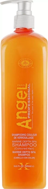 Набір для фарбованого волосся Angel Professional кондиціонер Color Protect 500мл + шампунь Marine Depth Spa 500мл + олія 60мл. - Фото 4 Набір для фарбованого волосся Angel Professional кондиціонер Color Protect 500мл + шампунь Marine Depth Spa 500мл + олія 60мл. - зображення 4
