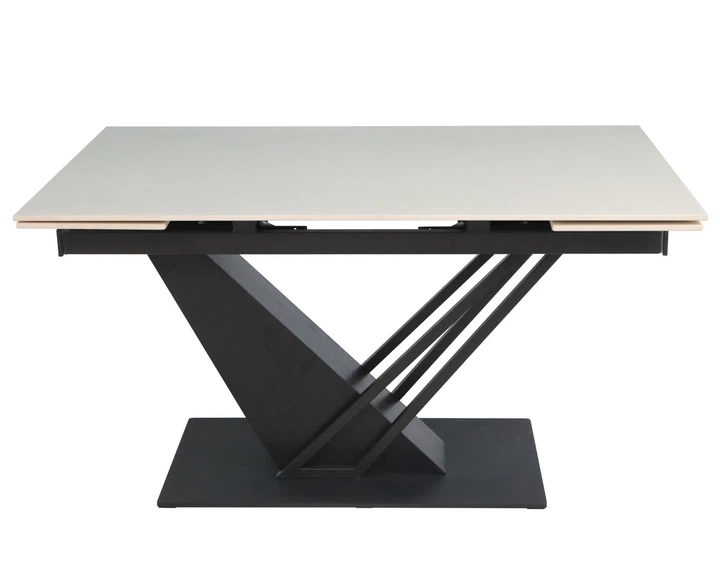 Стол FERNANDO CERAMIC 140(200)*90 бежевый/черный Intarsio - изображение 3