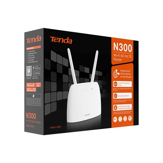 Маршрутизатор 4G06 N300, 4G/LTE, 1xFE LAN, 1xFE LAN/WAN, 1xRJ11, Cлот для SIM-карты Tenda (teh0017120) - Фото 7 Маршрутизатор 4G06 N300, 4G/LTE, 1xFE LAN, 1xFE LAN/WAN, 1xRJ11, Cлот для SIM-карты Tenda (teh0017120) - изображение 7