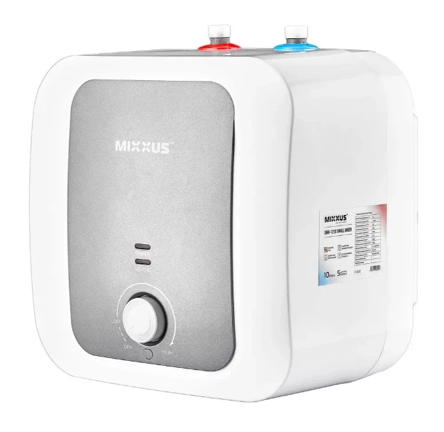Водонагреватель Mixxus EWH-1210 SMALL UNDER под мойкой 10 л, 1500 Вт, "мокрый" ТЭН, вертикальный, квадратный, белый (WH0604) - изображение 4