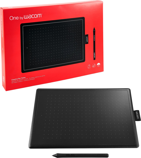 Tablet graficzny Wacom One by Medium Black/Red (CTL-672-N) - obraz 6