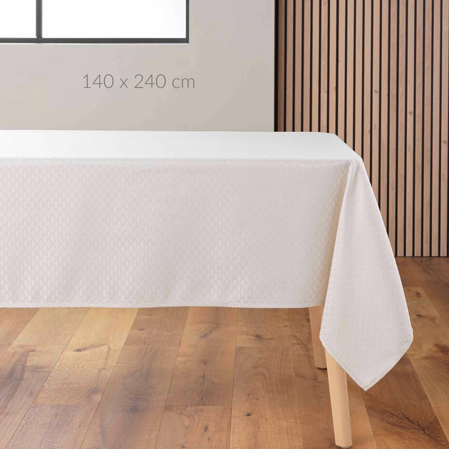 Скатертина Douceur d'intérieur Artea з ніжним візерунком тауп 140 x 240 см (3574387233445) - зображення 2