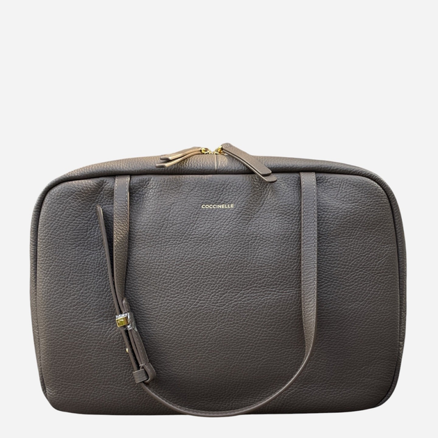 Torebka shopper damska skórzana Coccinelle E1PH6180401-W00 Ciemnobrązowa - obraz 3
