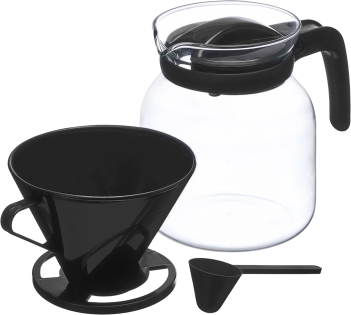 Dzbanek szklany Vivalto z dripperem i pokrywką 1.2 l (8430852106421) - obraz 1