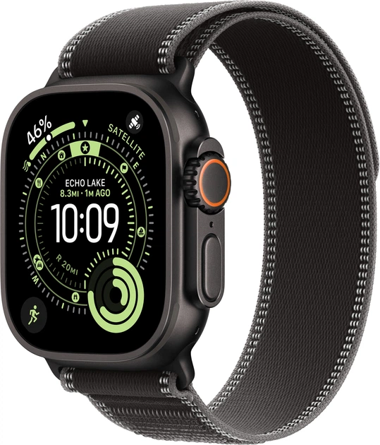 Ремінець Apple Trail Loop для Apple Watch 44/45/46/49mm S/M Black/Charcoal (MG9T4ZM/A) - Фото 2 Ремінець Apple Trail Loop для Apple Watch 44/45/46/49mm S/M Black/Charcoal (MG9T4ZM/A) - зображення 2