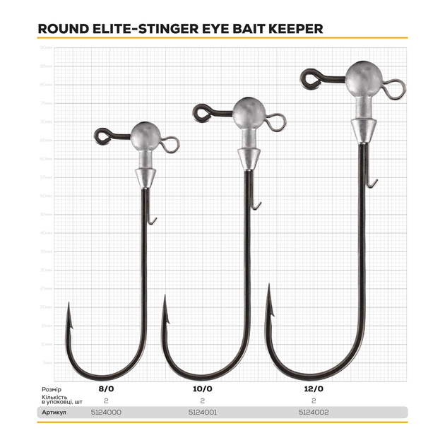 Джиг-головка BKK Round Elite-Stinger Eye Bait Keeper 10г №10/0 (2шт) - Фото 2 Джиг-головка BKK Round Elite-Stinger Eye Bait Keeper 10г №10/0 (2шт) - изображение 2