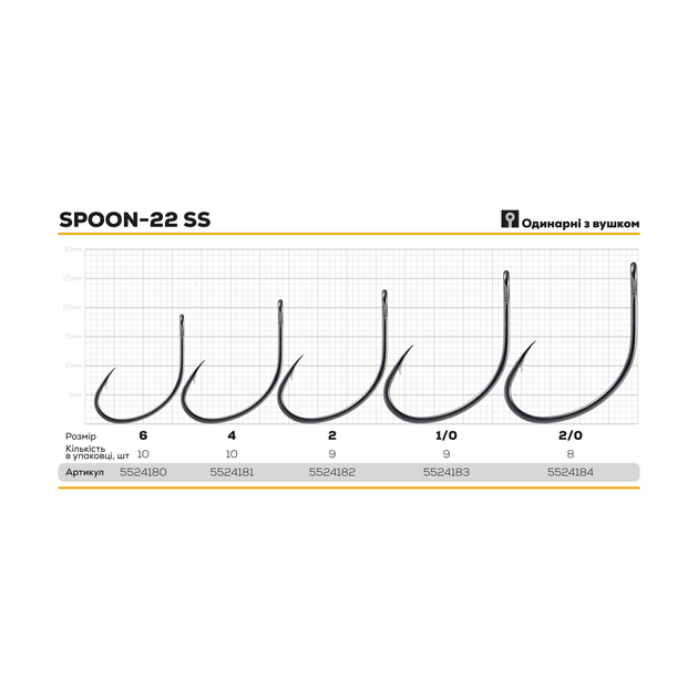 Крючок BKK Spoon-22 SS №2/0 (8шт) - Фото 2 Крючок BKK Spoon-22 SS №2/0 (8шт) - изображение 2