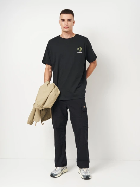 Футболка бавовняна довга чоловіча Converse CVM5T192 2XL Black (0198820076500) - зображення 3