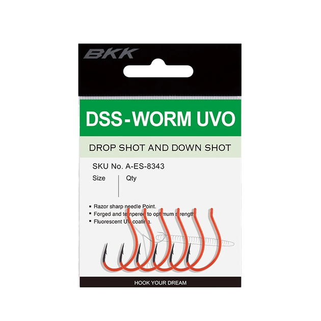 Гачок BKK DSS-Worm UVO Orange №2/0(5шт)NEW (201477) 5524233 - Фото 3 Гачок BKK DSS-Worm UVO Orange №2/0(5шт)NEW (201477) 5524233 - изображение 3