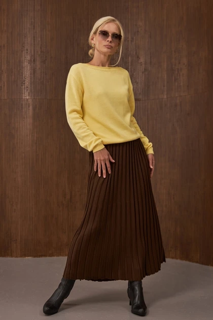 Джемпер із бавовняної пряжі Розмір XL-XXL (50-52) Лимонний - изображение 9