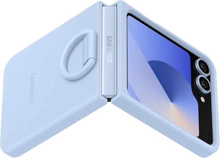 Etui plecki Samsung Silicone Case with Ring do Galaxy Flip6 Blue (8806095620121) - obraz 3