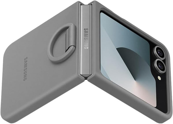Панель Samsung Silicone Case with Ring для Galaxy Flip6 Grey (8806095620138) - зображення 4