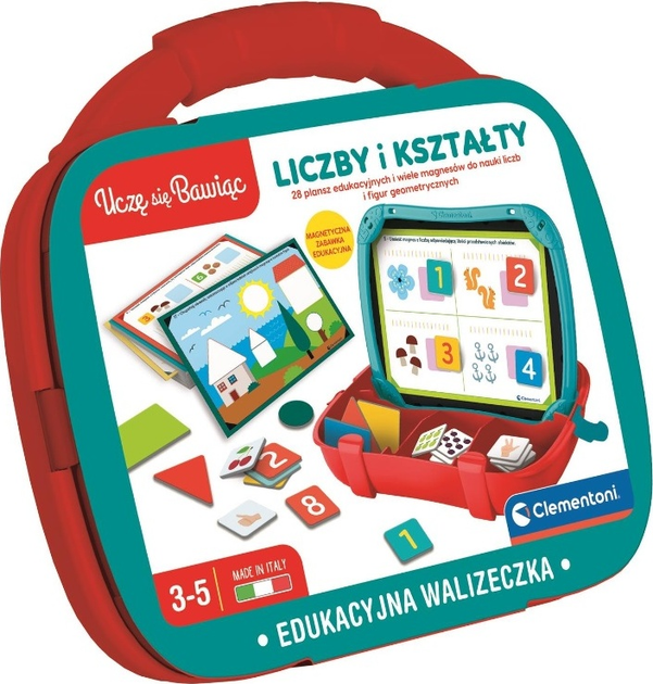 Zabawka edukacyjna Clementoni Edukacyjna walizeczka Kształty i liczby (50392) - obraz 1