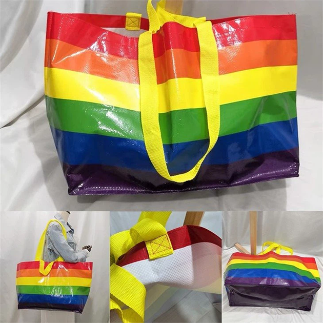Водонепроницаемая подарочная сумка Радужный ЛГБТ для покупок Rainbow LGBT IKEA, 71 л - Фото 9 Водонепроницаемая подарочная сумка Радужный ЛГБТ для покупок Rainbow LGBT IKEA, 71 л - изображение 9