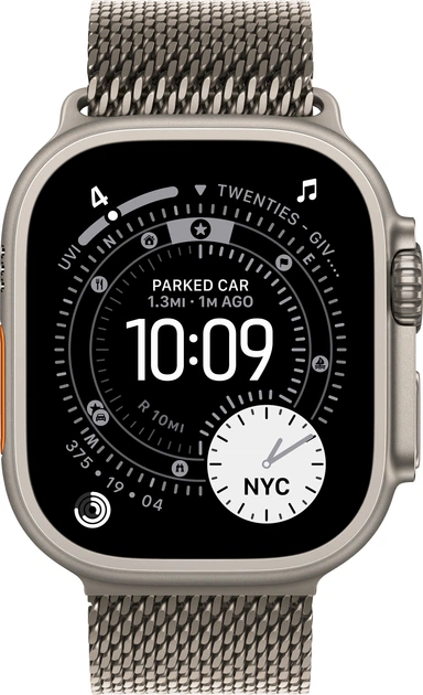 Ремешок Apple Milanese Loop Titanium для Apple Watch 44/45/46/49mm S Natural (MGHN4ZM/A) - изображение 3