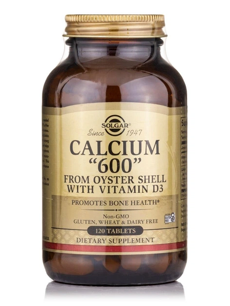 Кальций из раковин устриц, Calcium "600", Solgar, с витамином D3, 120 таблеток - Фото 1 Кальций из раковин устриц, Calcium "600", Solgar, с витамином D3, 120 таблеток - изображение 1