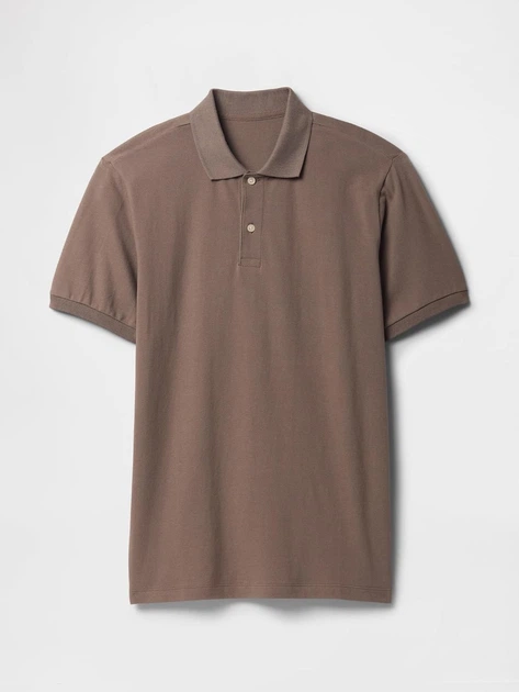 Поло длинное мужское GAP 343980212 S Коричневое (1159843181) - изображение 4