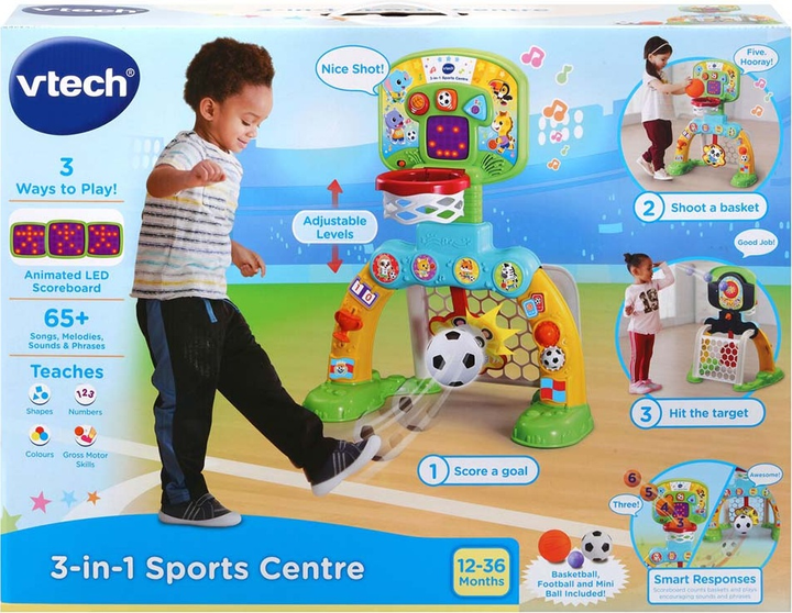Інтерактивна іграшка Vtech 3-In-1 Sports Centre 814939 (англійська версія) (3417765335037) - зображення 1