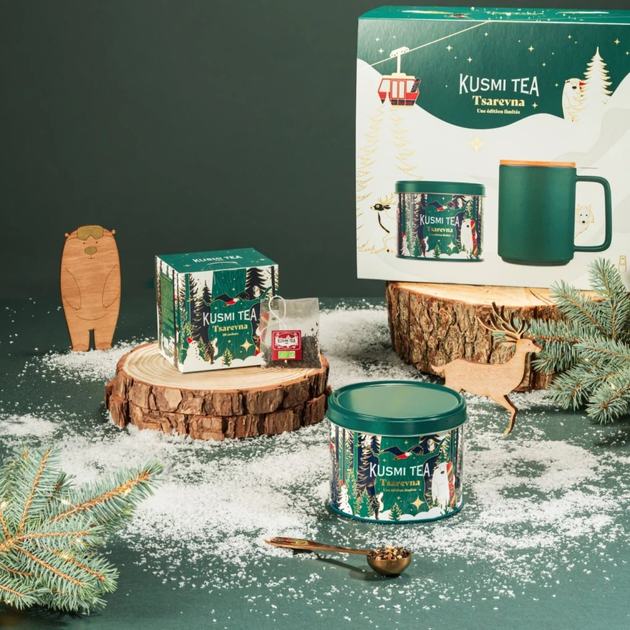 Zestaw Kusmi Tea herbata czarna sypana Tsarevna 120 g + Kubek z zaparzaczem (3585810111629) - obraz 5