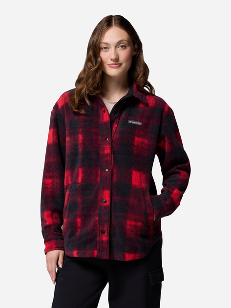 Kurtka przejściowa damska w kratę Columbia Benton Springs Shirt Jac 2085661613 L Czerwona (198711206887) - obraz 1