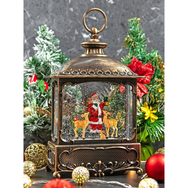 Новорічний музичний нічник XMAS WDL-24073A «Вінтажний ліхтар», 27 см (10098) - зображення 2