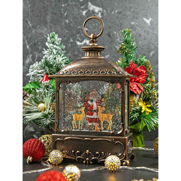 Новорічний музичний нічник XMAS WDL-24073A «Вінтажний ліхтар», 27 см (10098) - зображення 3