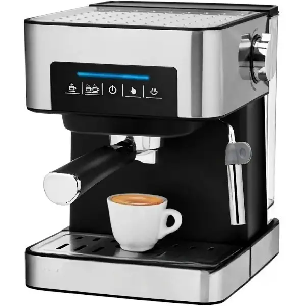 Кавоварка Domotec MS-136, рожкова, 850 Вт, 15 бар, об’єм 1,6 л, чорний/сірий - зображення 2