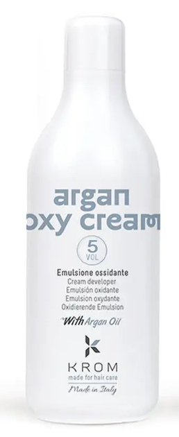 Окислительная эмульсия KROM ARGAN OXY CREAM с маслом арганы 5 Vol 1000 мл - Фото 1 Окислительная эмульсия KROM ARGAN OXY CREAM с маслом арганы 5 Vol 1000 мл - изображение 1