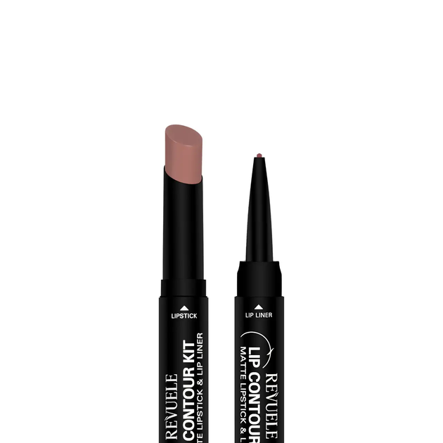 Матовая помада и карандаш 2в1 Revuele Lip Contour Kit тон 04 Нюдовый (Nude), 1,8 + 0,2 г - изображение 2