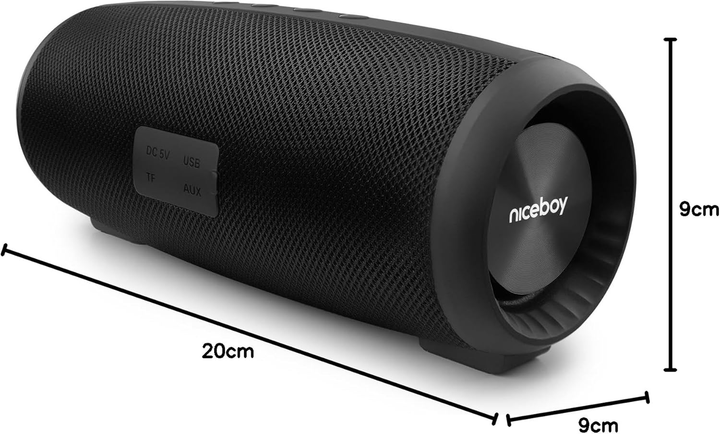 Przenośny głośnik Niceboy RAZE 2 ego 12W Black (8594182423594) - obraz 6