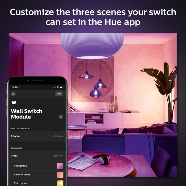 Moduł włącznika ściennego Philips Hue Wall Switch Module (8719514318045) - obraz 4