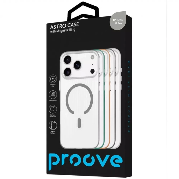 Прозрачный чехол Proove Astro Case with Magnetic Ring для Apple iPhone 17 Pro Mint - изображение 2
