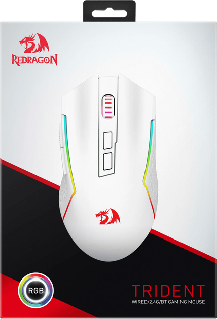 Миша Trident White (71864) REDRAGON (2000003371198) - зображення 6