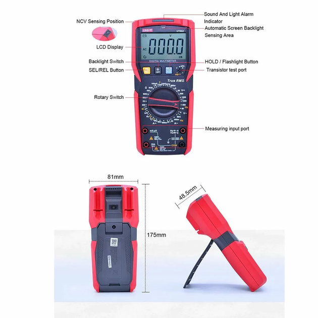 Мультиметр цифровой Uni-t UT89XD (LED TEST) - Фото 3 Мультиметр цифровой Uni-t UT89XD (LED TEST) - изображение 3