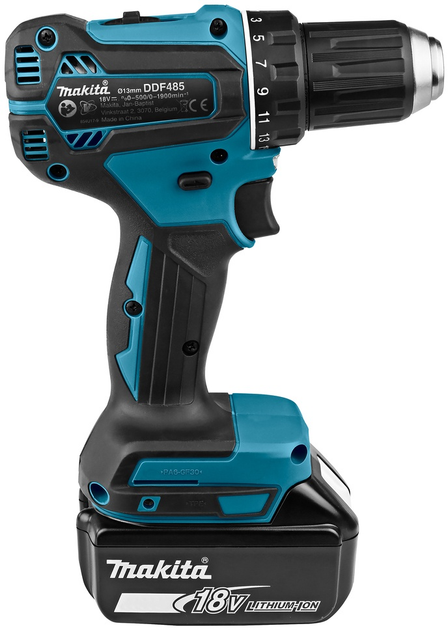 Wiertarko-wkrętarka akumulatorowa Makita LXT DDF485SF 18 V 1 x 3 Ah (0197050008923) - obraz 6
