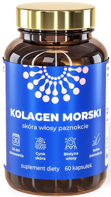Харчова добавка Noble Health Морський колаген 60 капсул (5906630600762) - зображення 1